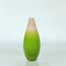 Contemporary Bamboo Floor Flower Vase Tear Drop Design for Dining, Living Room, Entryway Decoration Fill It with Dried Branches or Flowers, Green